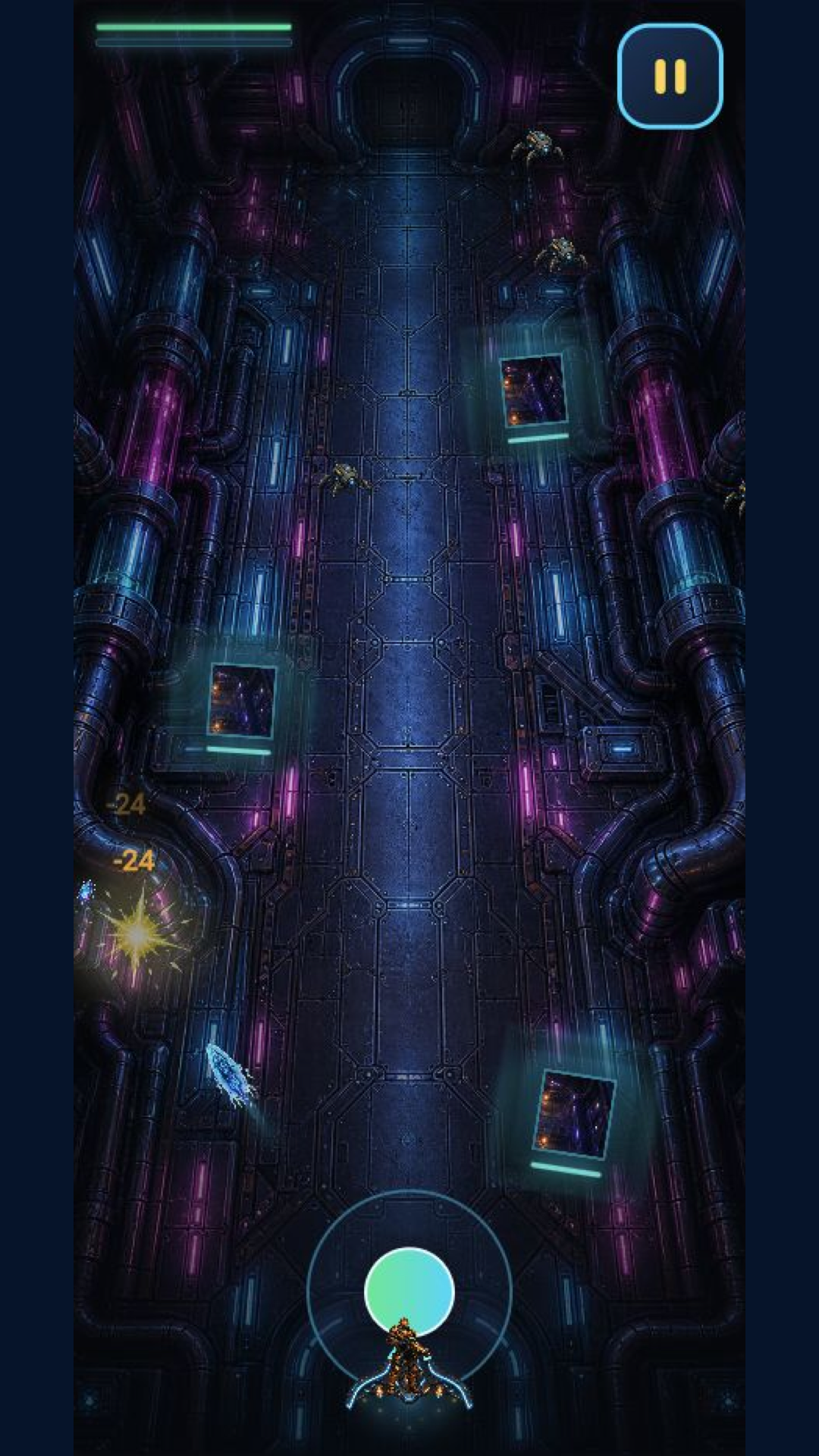 Neon Barrage Underground battle screen